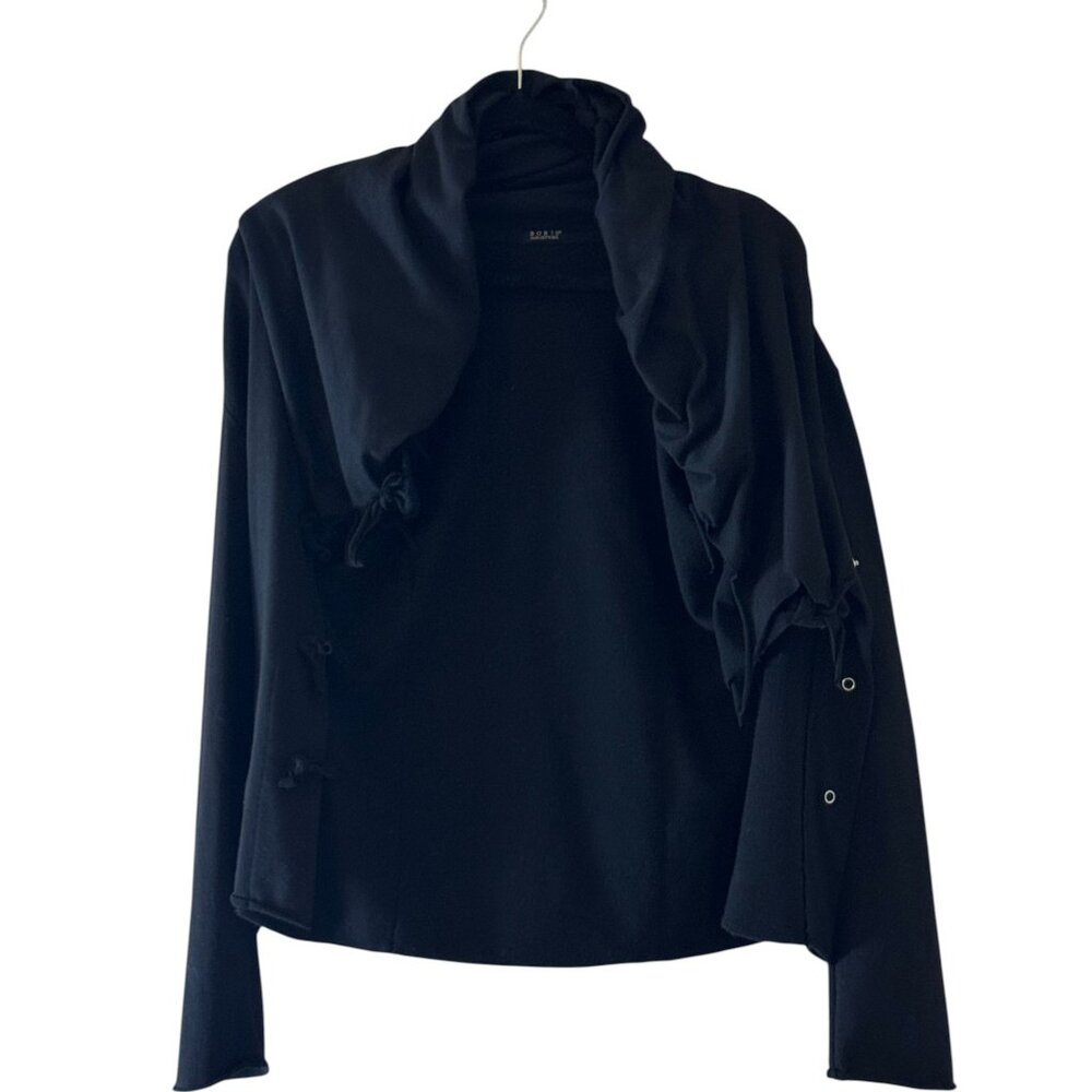 Boris Industries Black Knit Cardigan Jacket S/M Made in Holland